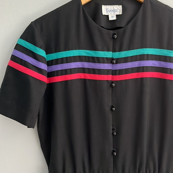 Vintage Multicolor Stripe Dress, Tanner. - Picture 2 of 6